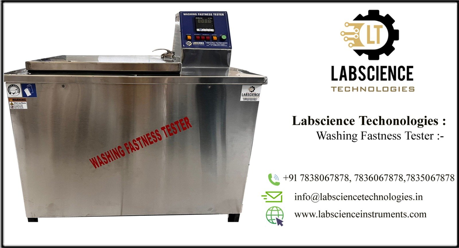 Laboratory washing fastness tester